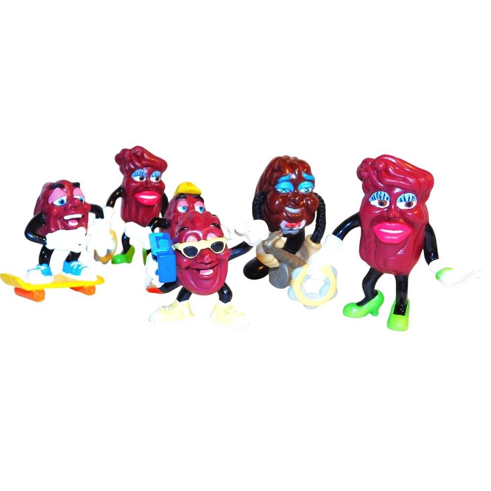 California Raisin Lot- Stuffies, Bendables & Book